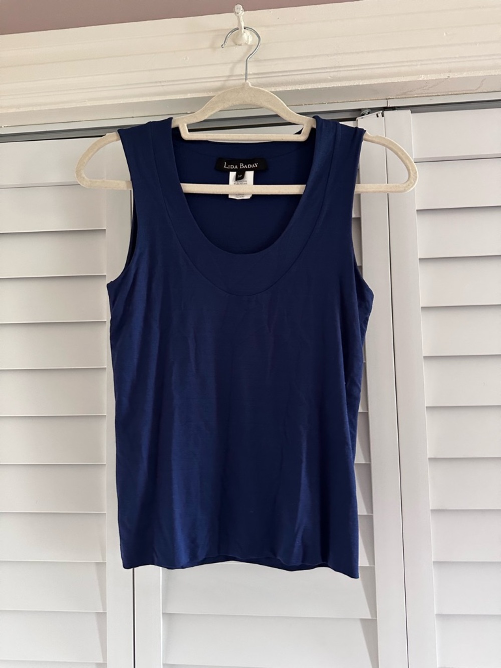 Lida Baday Navy Scoop Neck Tank